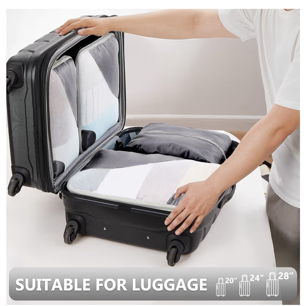 Cream Garment Bag for Travel and Home